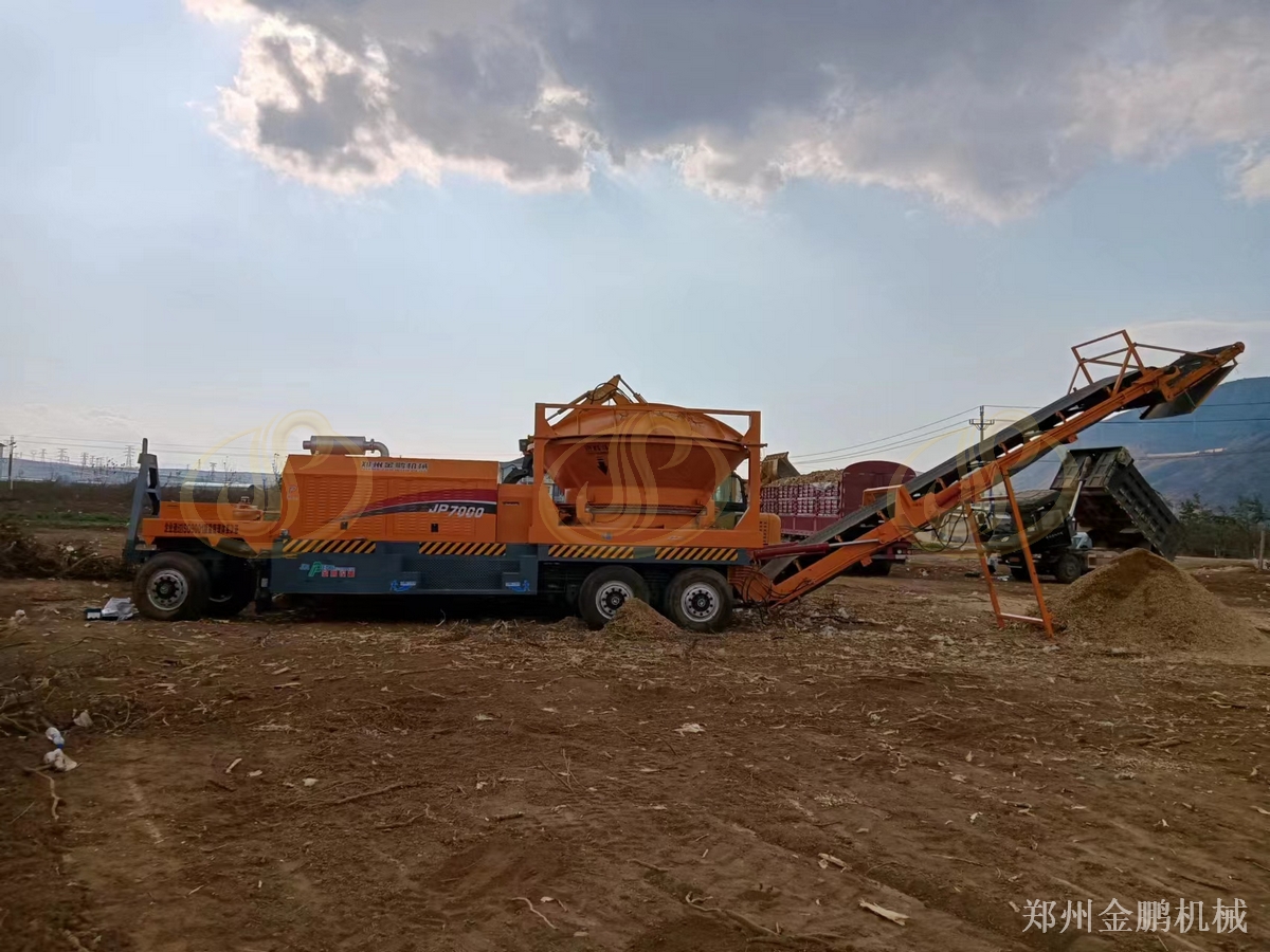 郑州金鹏破碎木材的设备在大型料场连续作业中的配置分析