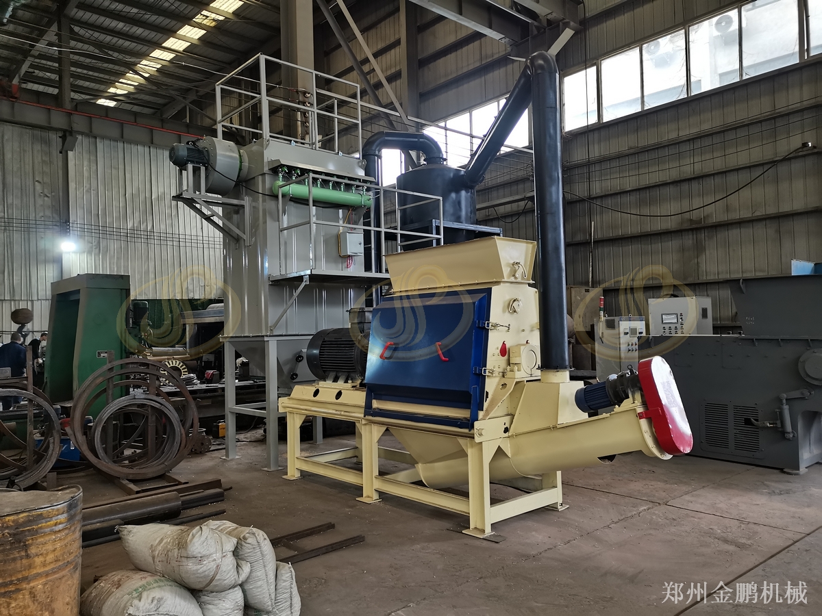 郑州金鹏养鸡饲料粉碎机适用玉米豆粕细粉碎流程